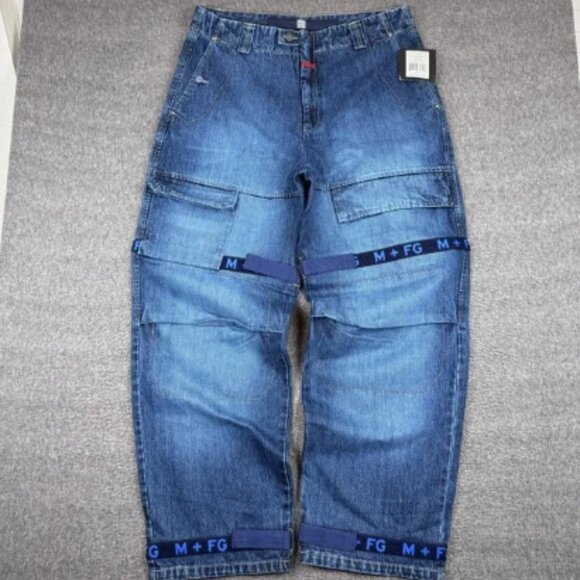 Vintage Marithe Francois Girbaud Shuttle Tape Jeans Mens 42 Baggy Wide Leg NWT - Picture 1 of 7